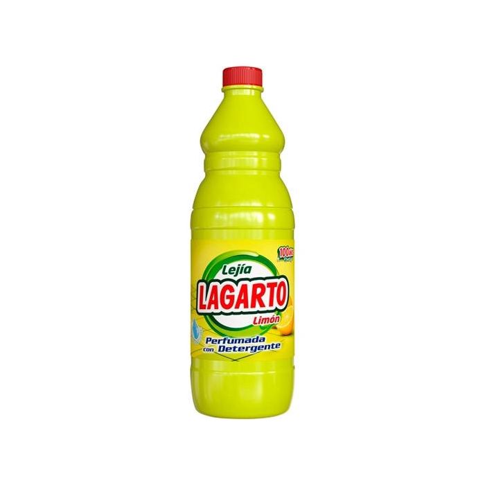 Lagarto Lejía perfumada limón con detergente botella 1500 ml