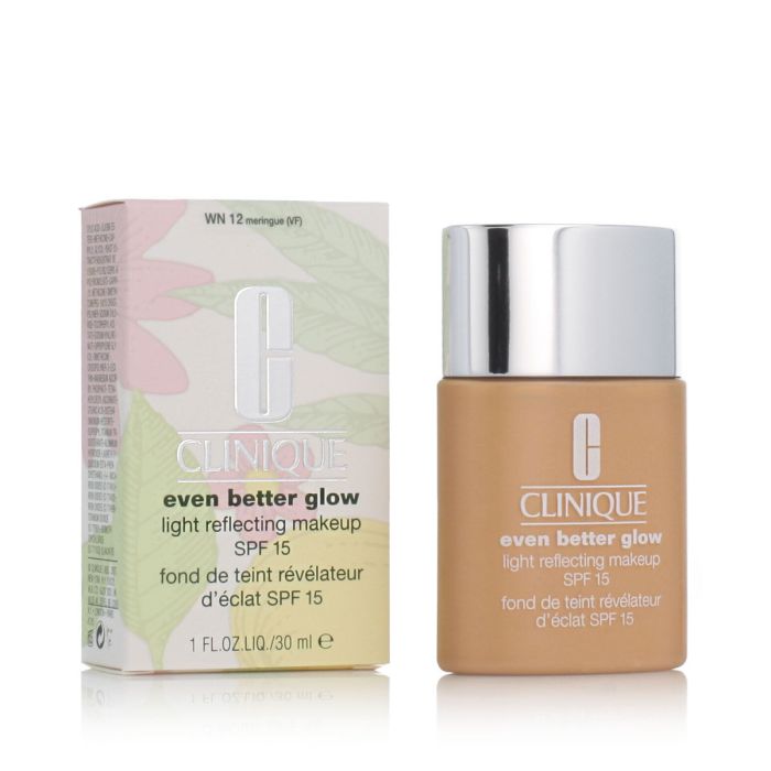 Base de Maquillaje Cremosa Clinique Even Better Glow WN 12 Meringue VF Spf 15 30 ml Base de Maquillaje Cremosa Clinique Even Better Glow WN 12 Meringue VF Spf 15 30 ml