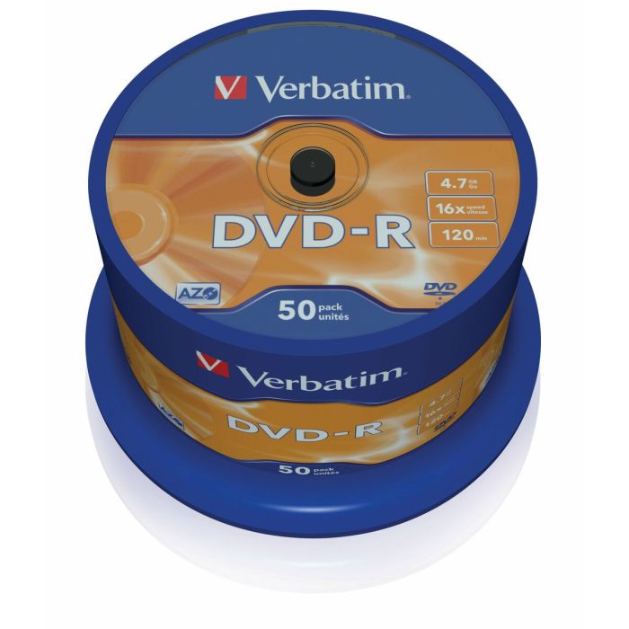 DVD-R Verbatim DVD-R Matt Silver 16x Plateado (50 Unidades)