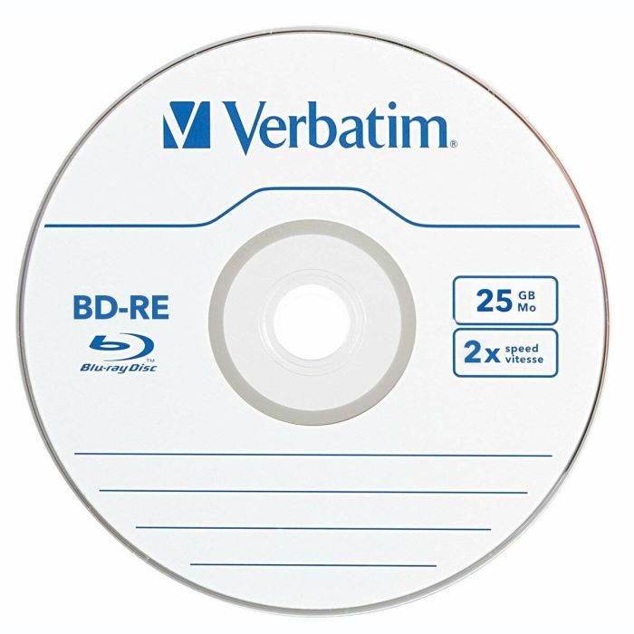 Blu-ray BD-RE Verbatim Datalife 5 Unidades 25 GB 6x 1