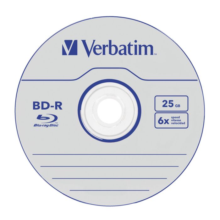 Blu-Ray BD-R Verbatim Datalife 50 Unidades 25 GB 6x 2