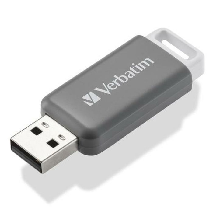 Verbatim Pendrive V Databar 128 grb Hi-Speed Retráctil Usb 2.0 gris Verbatim Pendrive V Databar 128 grb Hi-Speed Retráctil Usb 2.0 gris