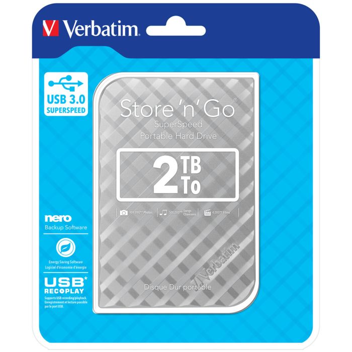 Disco Duro Verbatim 53198 Blanco 2 TB 1 Disco Duro Verbatim 53198 Blanco 2 TB 1
