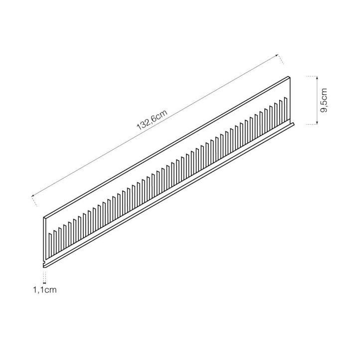 Frente separador policarbonato 1300mm basics 2