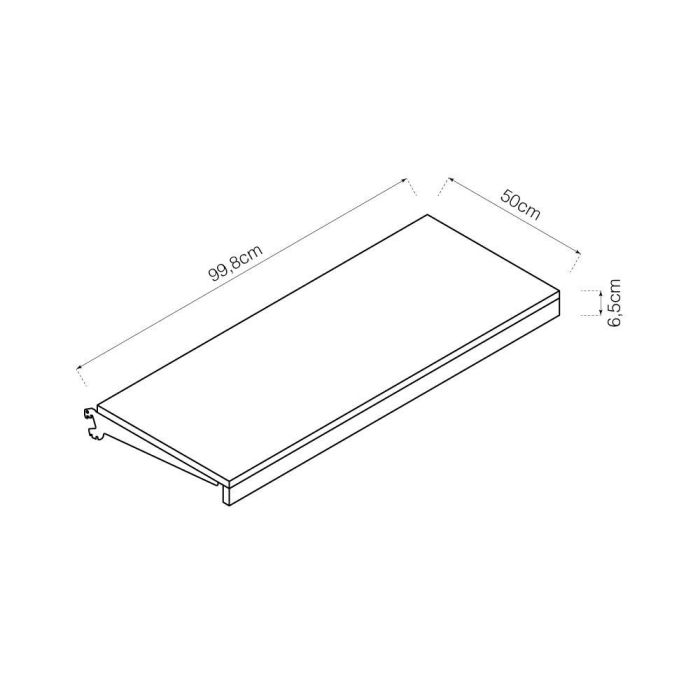 Balda de madera 1000x470x60mm color haya c/soportes basics 1 Balda de madera 1000x470x60mm color haya c/soportes basics 1