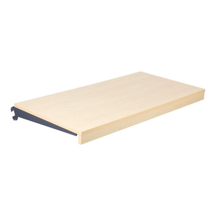 Balda de madera 1000x470x60mm color haya c/soportes basics Balda de madera 1000x470x60mm color haya c/soportes basics