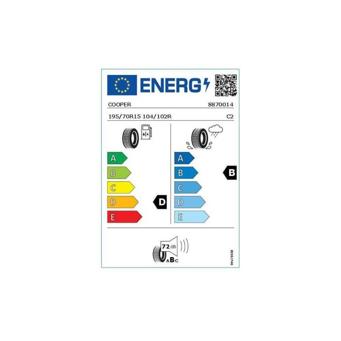 Neumático para Furgoneta Cooper EVOLUTION VAN 195/70R15C 1