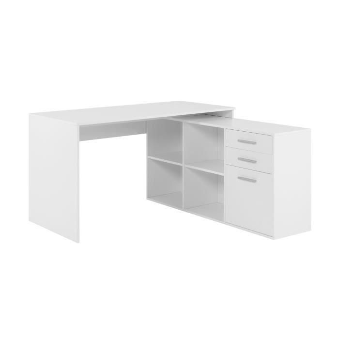 Escritorio esquinero London - Tablero de partículas - Decoración blanca - 136 x 75 x 139 cm 0 Escritorio esquinero London - Tablero de partículas - Decoración blanca - 136 x 75 x 139 cm 0