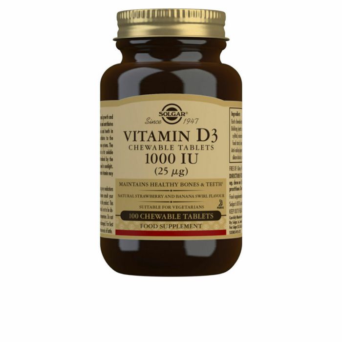 Vitamina D3 (Colecalciferol) Solgar 1000 iu (100 comprimidos)