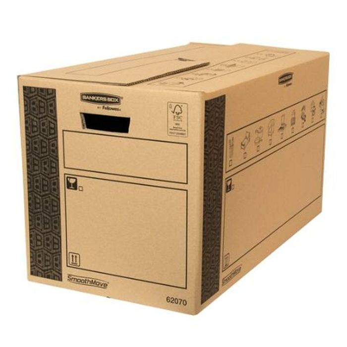 Fellowes Caja De Transporte Y Mudanza Cargo Box 37x35X66 cm Extra Resistente Pack 10 Unidades Fellowes Caja De Transporte Y Mudanza Cargo Box 37x35X66 cm Extra Resistente Pack 10 Unidades