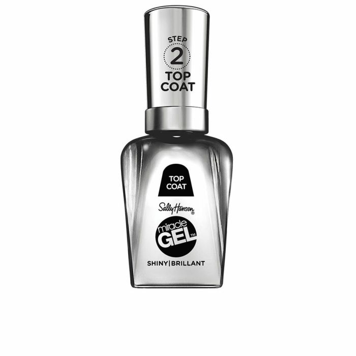 Sally Hansen MIRACLE GEL Top Coat Shiny, Esmalte Sellador de Uñas con Brillo Intenso, Duración Prolongada, Secado Rápido, 14,7 ml
