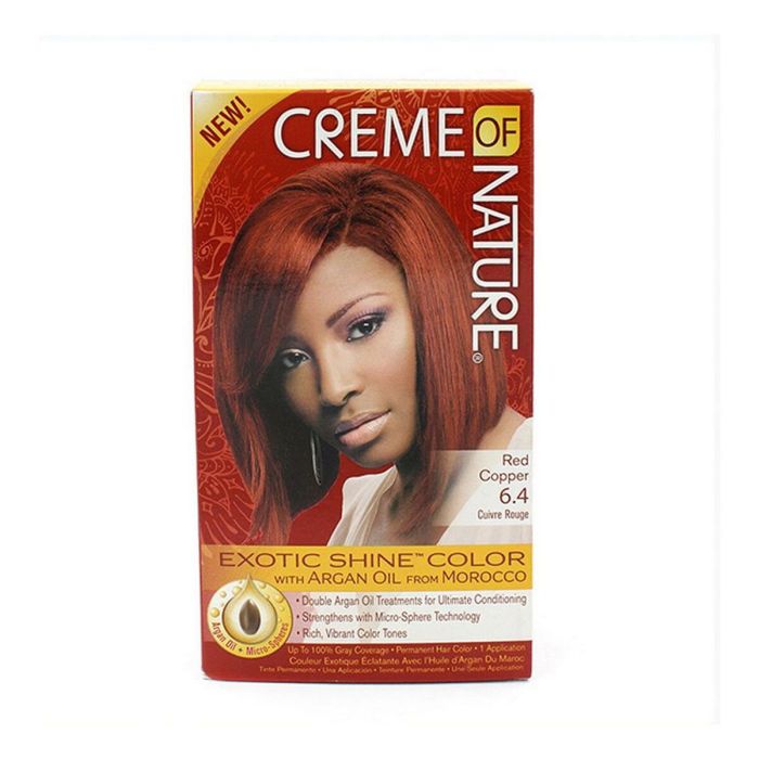 Tinte Permanente Argan Color Creme Of Nature Red Copper 6.4 Tinte Permanente Argan Color Creme Of Nature Red Copper 6.4