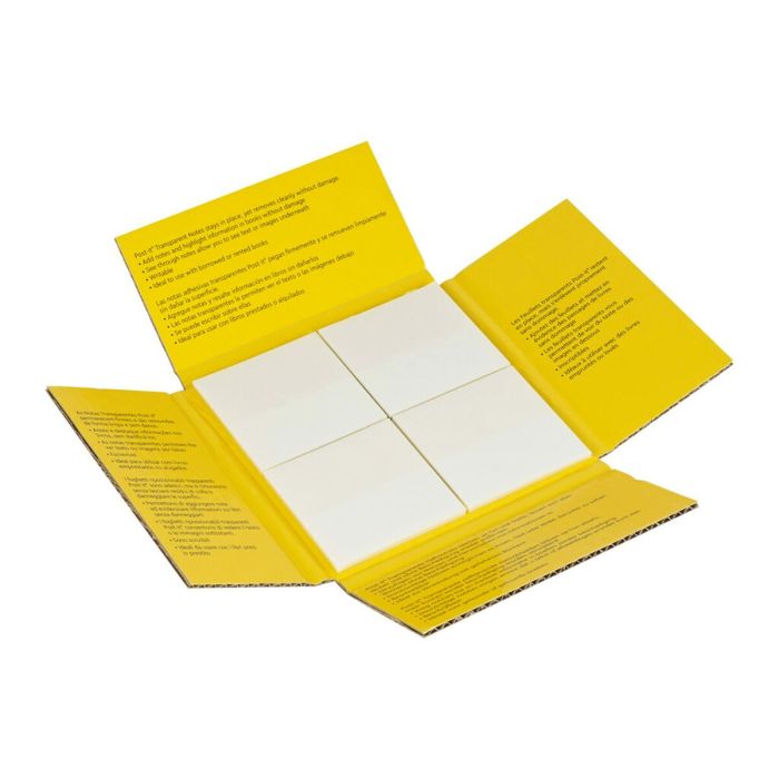 Notas Adhesivas Post-it 600-TRSPT-SIOC 73 x 73 mm Transparente (12 Unidades) 4