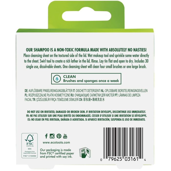 Limpiador de Brochas de Maquillaje Ecotools Dissolvable Brush (30 unidades) 1 Limpiador de Brochas de Maquillaje Ecotools Dissolvable Brush (30 unidades) 1