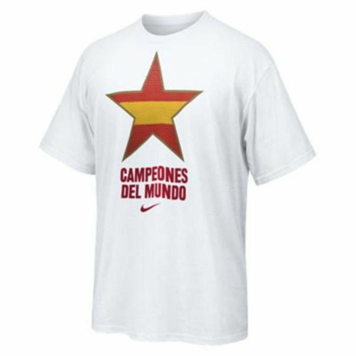 Camiseta de Manga Corta Hombre Nike Estrella España Campeones del Mundo 2010 Blanco Camiseta de Manga Corta Hombre Nike Estrella España Campeones del Mundo 2010 Blanco