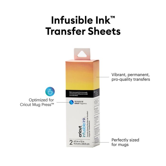 Hojas de Transferencia Infusible para Plotter de corte Cricut TRFR 2