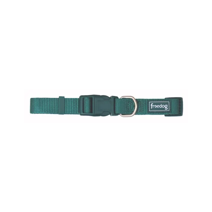 Freedog Collar Nylon Basic Verde 15 mm X 35-50 cm