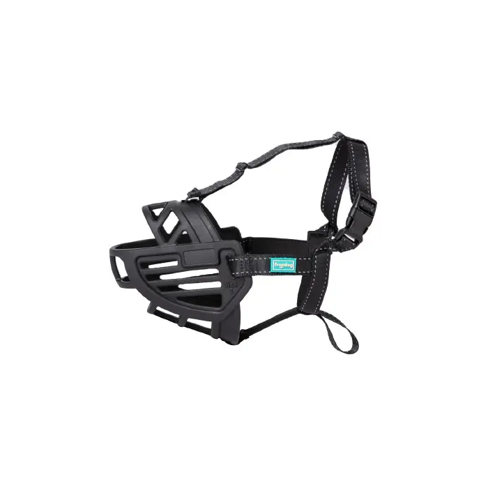 Freedog Bozal Ergo Plus Negro L 31 cm Cuello 20 mmx45-65 cm