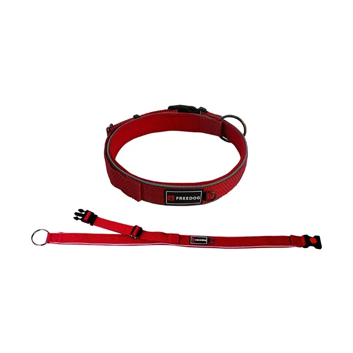 Freedog Collar Nylon Extreme Rojo 25 mm 46-66 cm
