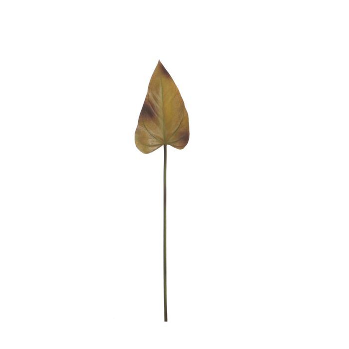 Hoja Artificial de Anthurium Marrón Latex