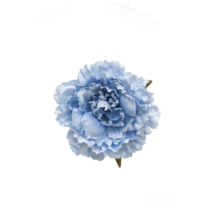 Flor Flamenca Cabeza de Peonia Azul Claro