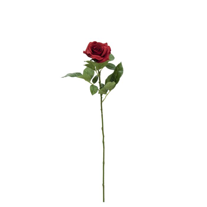 Flor Artificial Vara de Rosa Rojo Tela