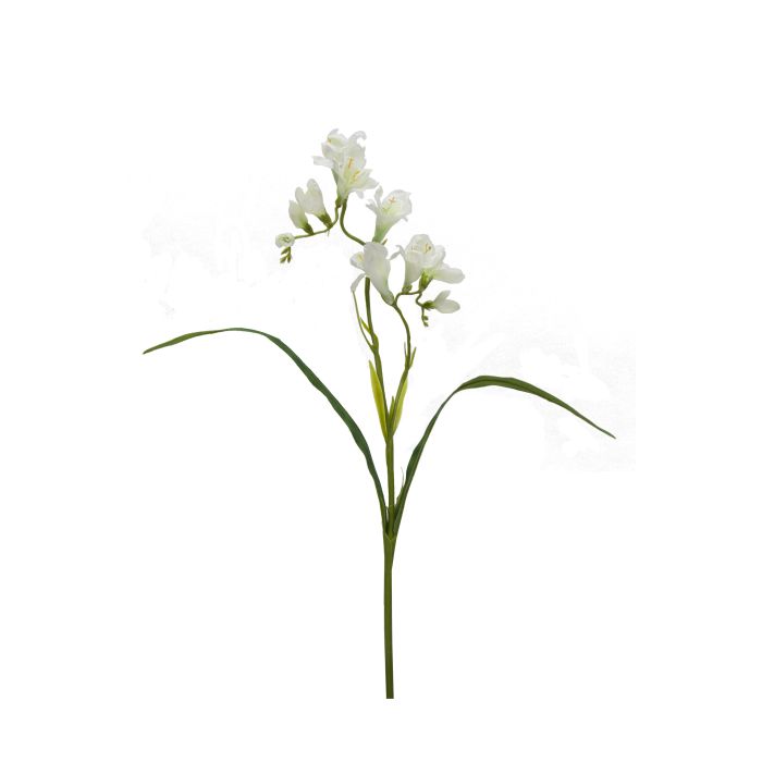 Flor Artificial Vara de Fresia Blanco Tela Flor Artificial Vara de Fresia Blanco Tela
