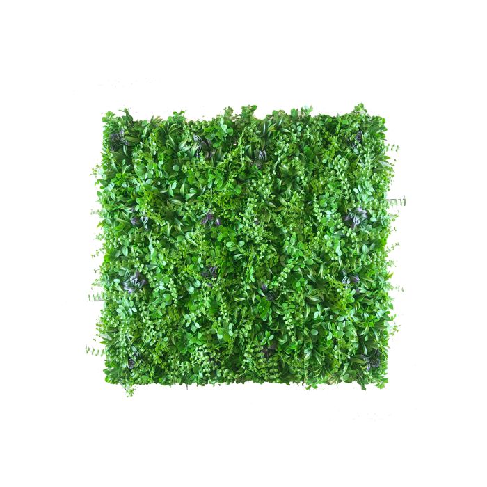 Jardín Vertical Artificial Variada Hoja Lila Anti-UVA Verde Plástico