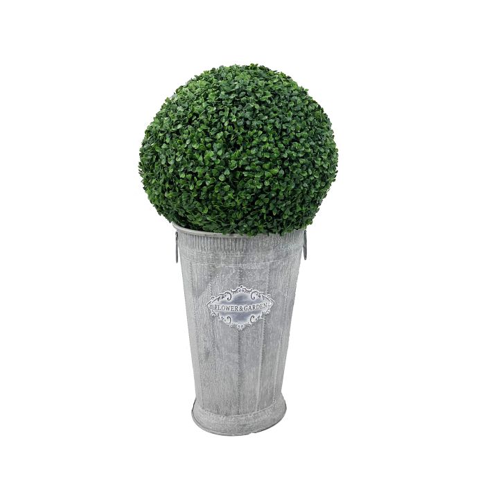 Planta Artificial Bola Decorativa Boj 37 cm Verde Plástico