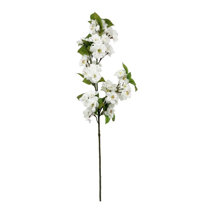 Flor Artificial Vara de Almendro Blanco Tela