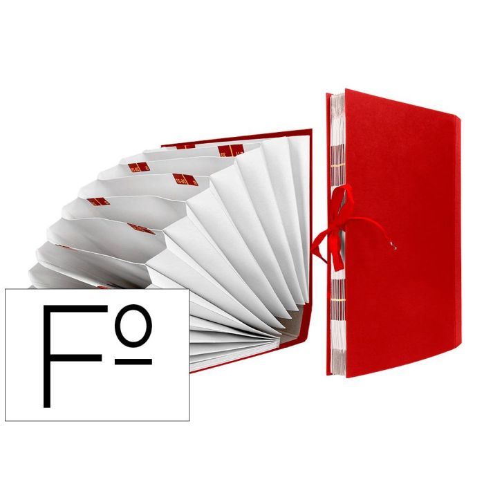 Carpeta Fuelle Liderpapel Folio Carton Forrado Burdeos