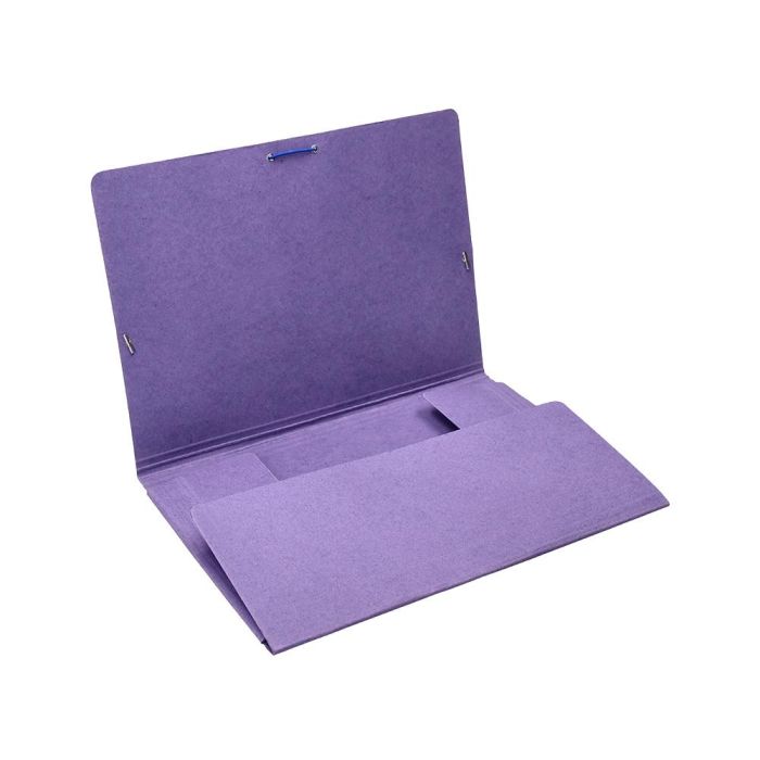 Carpeta Liderpapel Gomas Folio 3 Solapas Carton Compacto Azul 10 unidades 9