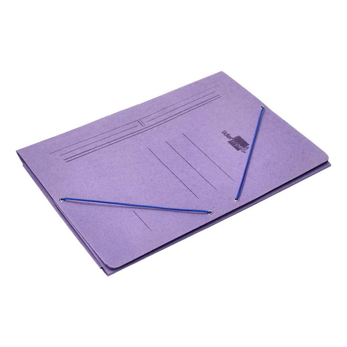 Carpeta Liderpapel Gomas Folio 3 Solapas Carton Compacto Azul 10 unidades 6