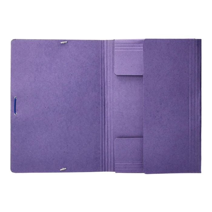 Carpeta Liderpapel Gomas Folio 3 Solapas Carton Compacto Azul 10 unidades 7