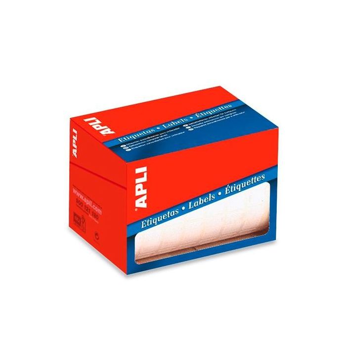 Apli etiquetas para precios 8x12mm escritura manual c/romos rollo de 12000 blanco
