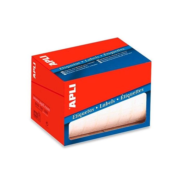 Apli etiquetas para precios 13x50mm escritura manual c/romos rollo de 2100 blanco