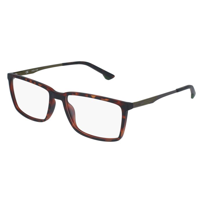 Montura de Gafas Hombre Police VPL949-5503AZ Marrón Ø 55 mm