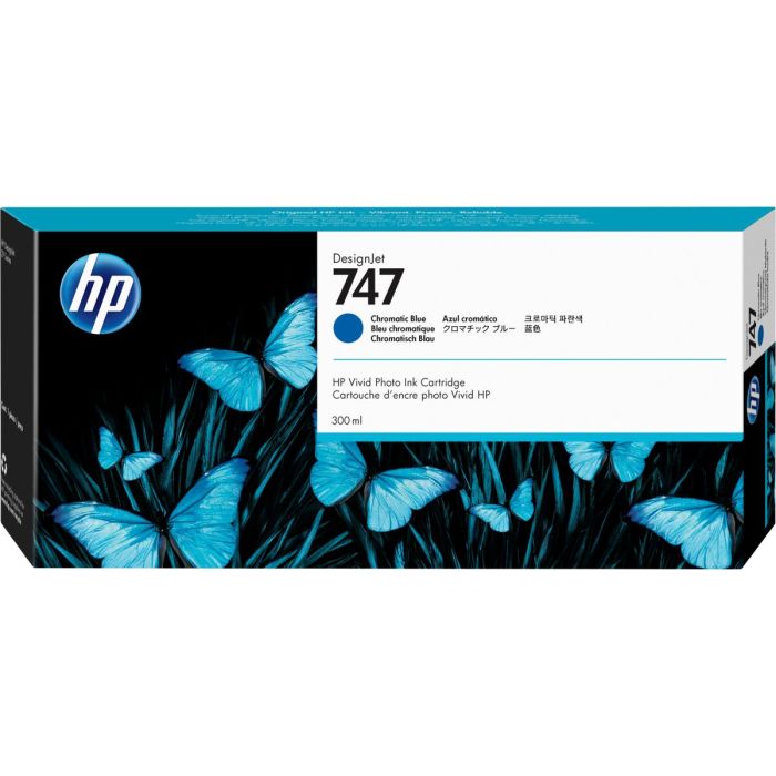 Cartucho de Tinta Original HP Cartucho de tinta azul cromática HP DesignJet 747 de 300 ml