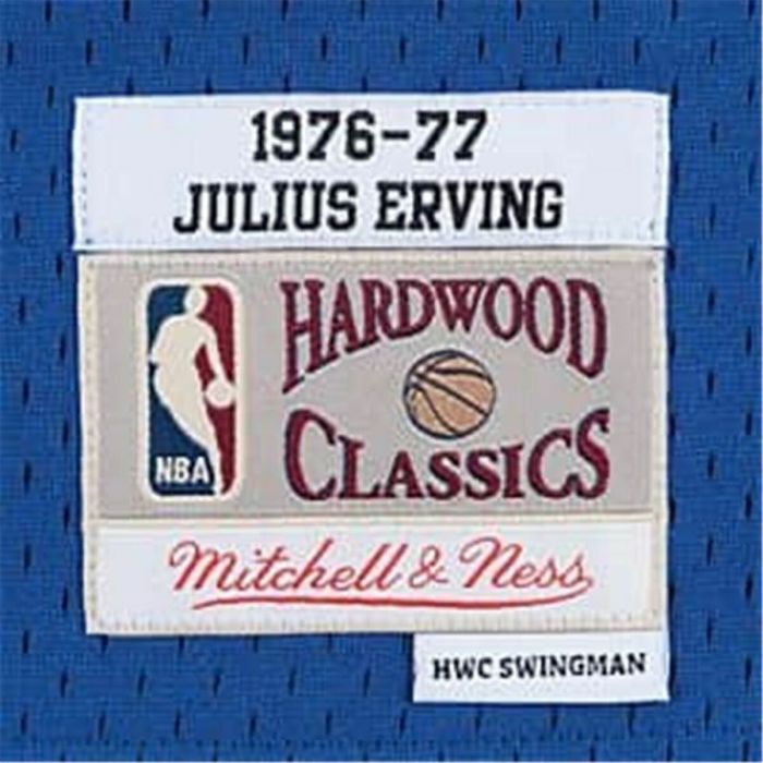 Camiseta de baloncesto Mitchell & Ness Philadelphia 76ers 1976-77 Nº6 Julius Erving Azul 1
