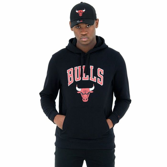 Sudadera con Capucha Hombre New Era NBA Chicago Bulls Negro 5