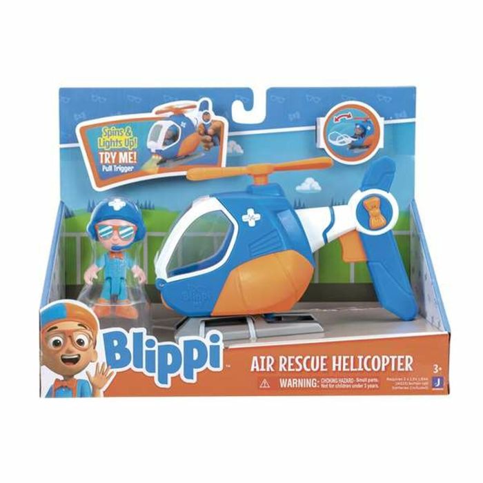 Helicóptero Blippi Figura Azul Naranja 1