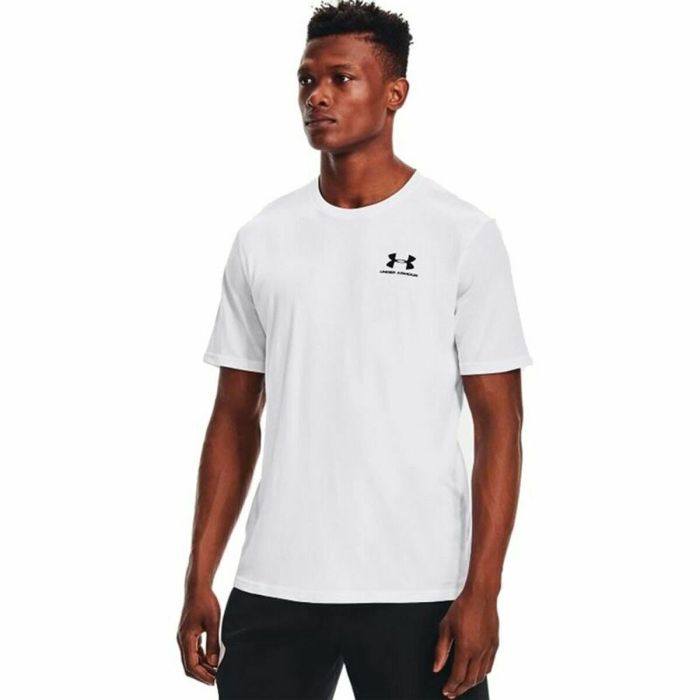 Camiseta Deportiva de Manga Corta Under Armour Sportstyle Left Chest Blanco 1 Camiseta Deportiva de Manga Corta Under Armour Sportstyle Left Chest Blanco 1