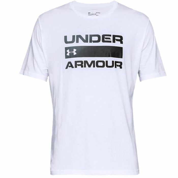 Camiseta de Manga Corta Hombre Under Armour Team issue Wordmark Blanco