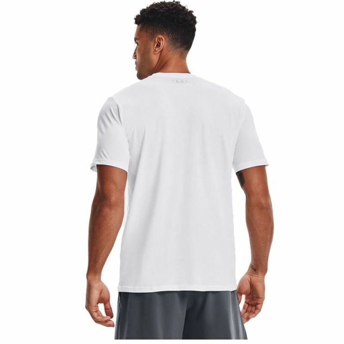 Camiseta de Manga Corta Hombre Under Armour Team issue Wordmark Blanco 3