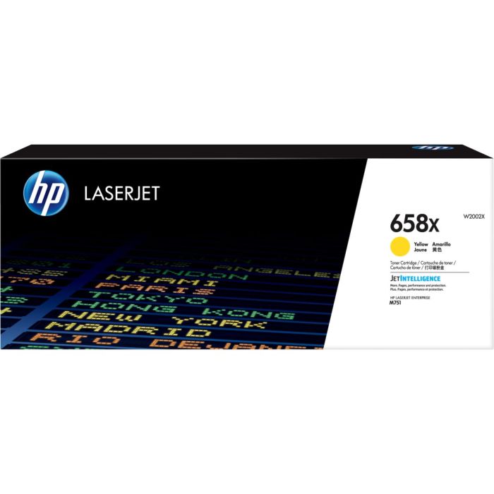 HP Cartucho de tóner Original LaserJet 658X amarillo de alta capacidad