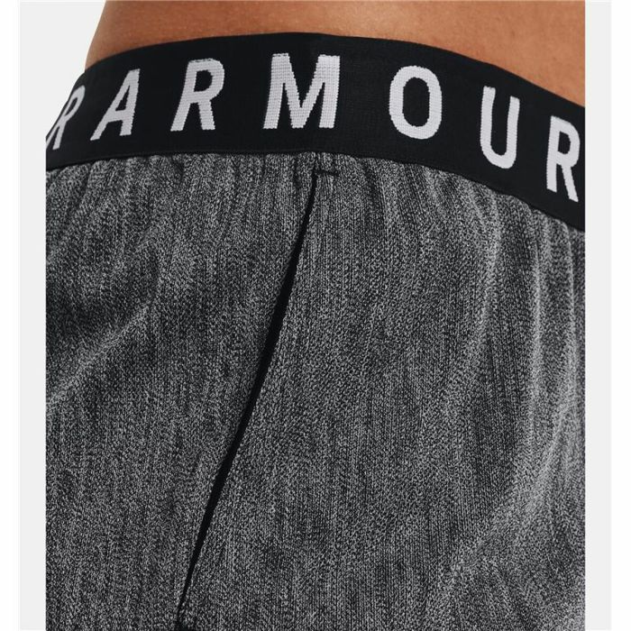 Pantalones Cortos Deportivos para Mujer Under Armour Play Up 3.0 Twist Gris oscuro Negro 4