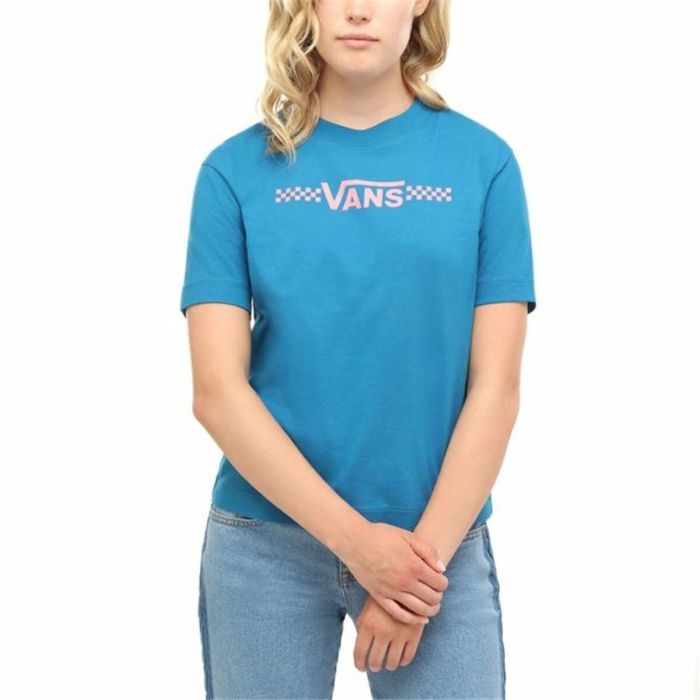 Camiseta de Manga Corta Mujer Vans Funnier Times Azul 2