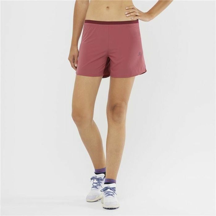 Pantalones Cortos Deportivos para Mujer Salomon Cross 5" Rojo 6