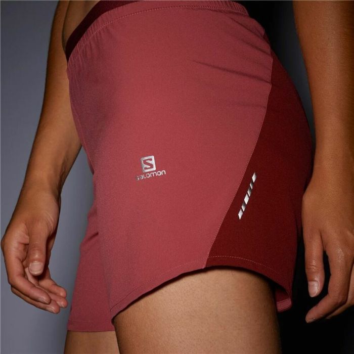 Pantalones Cortos Deportivos para Mujer Salomon Cross 5" Rojo 2