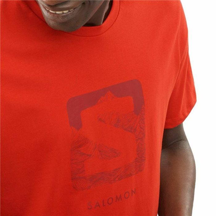 Camiseta Deportiva de Manga Corta Salomon Outlife Logo Rojo 2